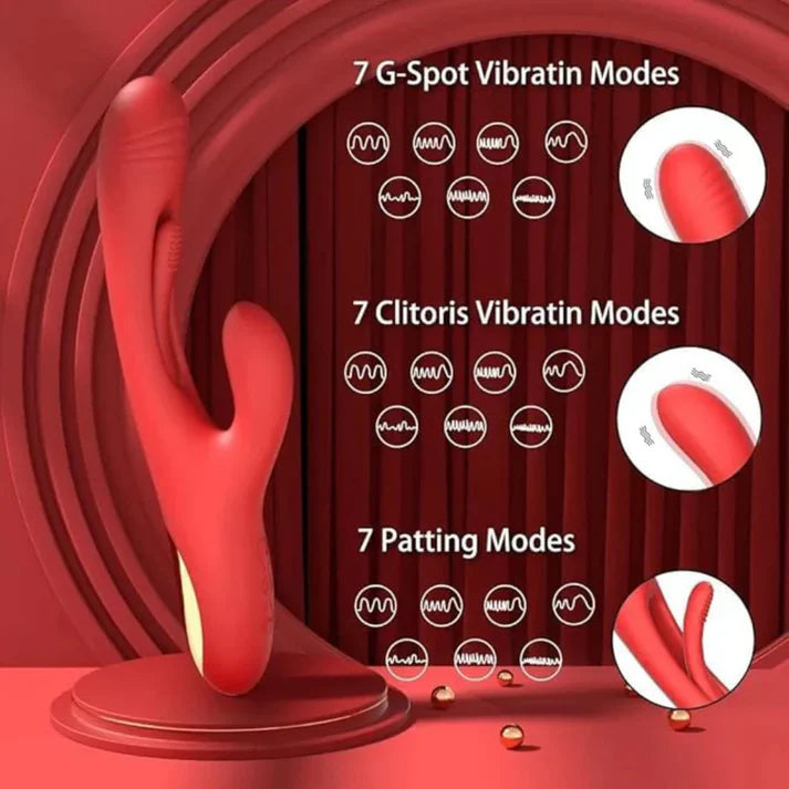 Silicone G-spot Tapping Clitoral Stimulator Vibrator