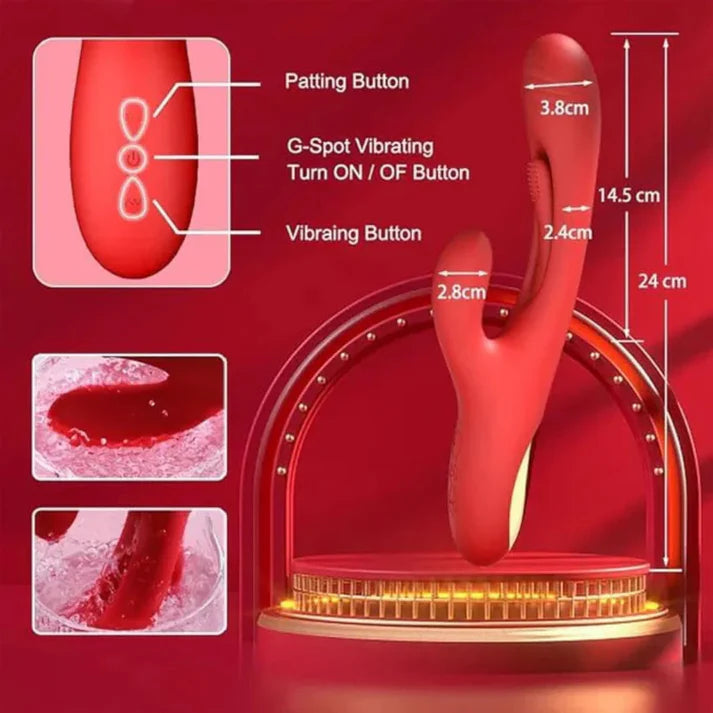 Silicone G-spot Tapping Clitoral Stimulator Vibrator