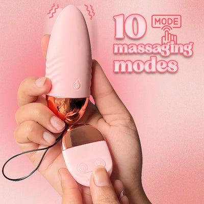 Wireless Remote Control Premium Vibe Massager 10 Mode Vibration Massager | USB Charging Massager (Pink)