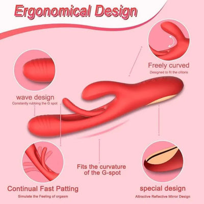Silicone G-spot Tapping Clitoral Stimulator Vibrator