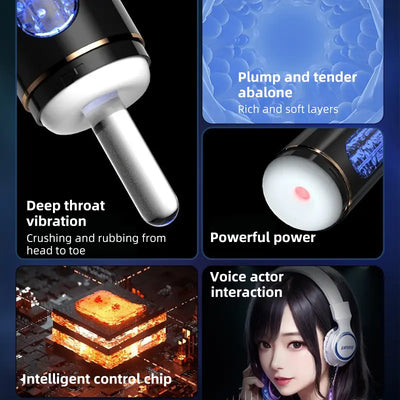 Automatic Male Masturbator 7 Thrusting Rotating Vibrating Sucking Sex Machines with Penis Pump Masturbation Cup Adult