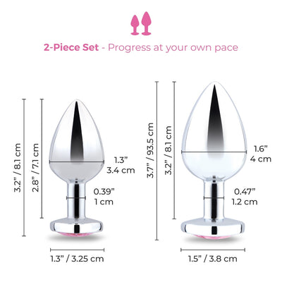 Viben Cheeky Charms Silver Heart Butt Plug