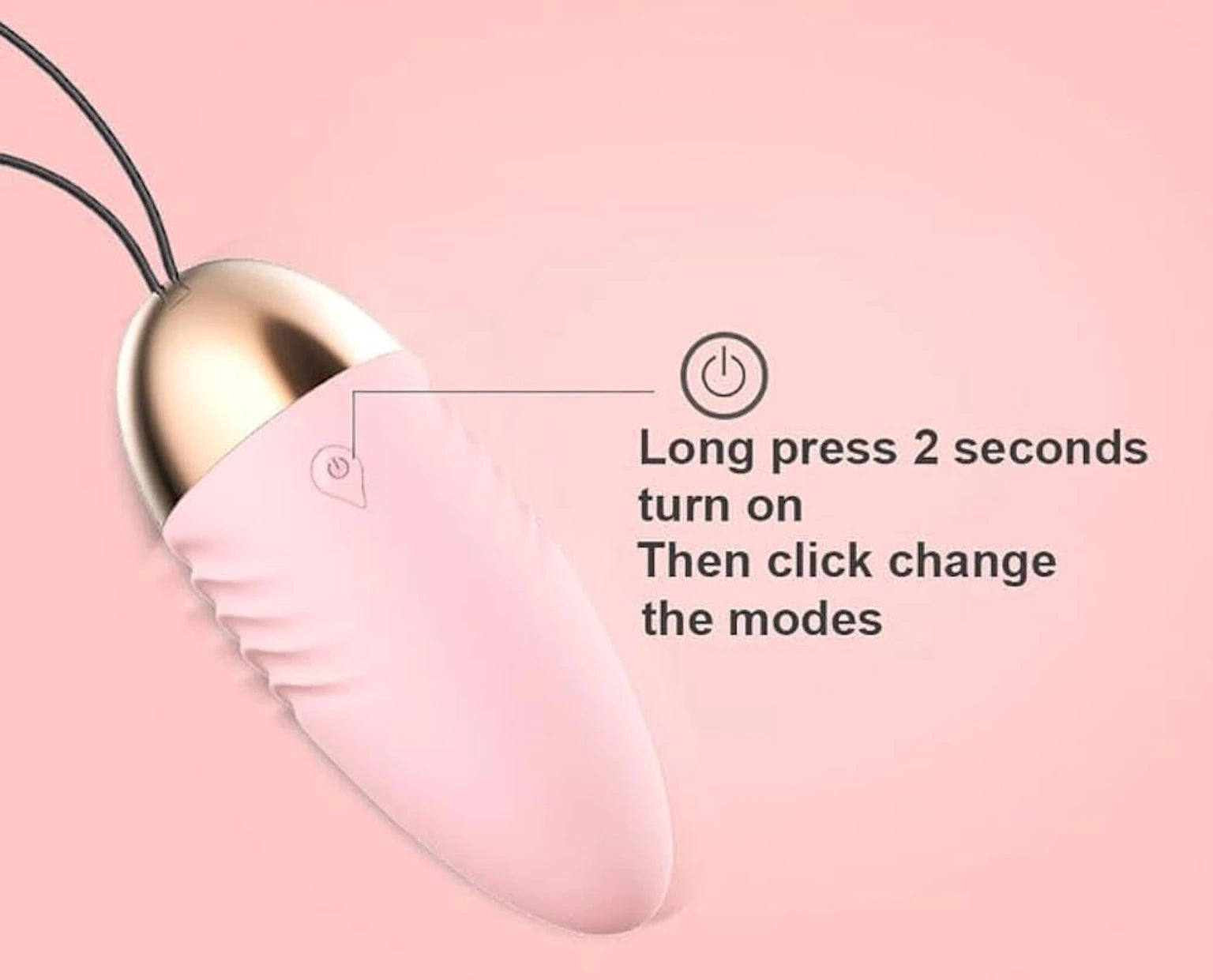 Wireless Remote Control Premium Vibe Massager 10 Mode Vibration Massager | USB Charging Massager (Pink)
